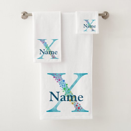 イニシャルX モノグラムバスギフトセット バスタオルセット (インサイチュ)