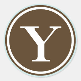 イニシャルYモノグラムサークルレター印鑑パーティーの好意 ラウンドシール