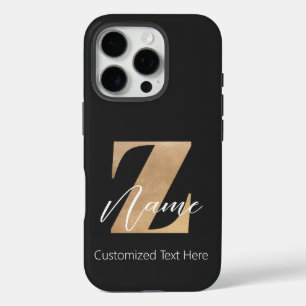 イニシャルZのモノグラムとカスタムネームのオリジナルグッズ iPhone 16 PROケース