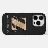 イニシャルZのモノグラムとカスタムネームのオリジナルグッズ Case-Mate iPhoneケース (裏面 (横))