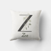 イニシャルZソフトカラーの花 クッション (裏面)