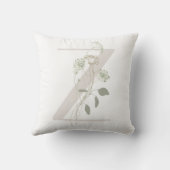 イニシャルZソフトカラーの花 クッション (裏面)