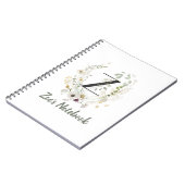 イニシャルZソフトカラーの花 ノートブック (左側)