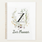 イニシャルZソフトカラーの花 プランナー手帳 (正面)