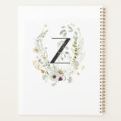 イニシャルZソフトカラーの花 プランナー手帳 (裏面)