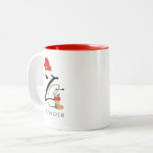 イニシャルZ名スクリプエレガントトモダン・クリスマス ツートーンマグカップ (正面左)