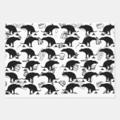 イヌお祝いおもしろいフン犬 ラッピングペーパーシート (正面3)