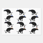 イヌお祝いおもしろいフン犬 ラッピングペーパーシート (正面2)