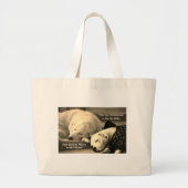 イヌの大きなトートバッグを救う ラージトートバッグ (正面)