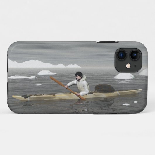 イヌイットのカヤック Case-Mate iPhoneケース (裏面(横))