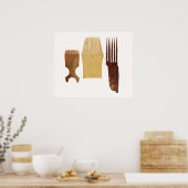 イヌイットはアメリカ北西部の海岸から ポスター (キッチン)