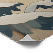 イヌイットインスパイアアート：北極生物と動物 ポスター (角)