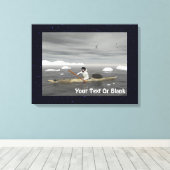 イヌイットカヤック キャンバスプリント (インサイチュ (ウッドフロア))