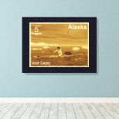 イヌイットカヤック キャンバスプリント (インサイチュ (ウッドフロア))