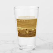 イヌイットカヤック – セピア タンブラーグラス (裏面)