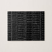 イヌイットタトゥー – 黒 ジグソーパズル (横)