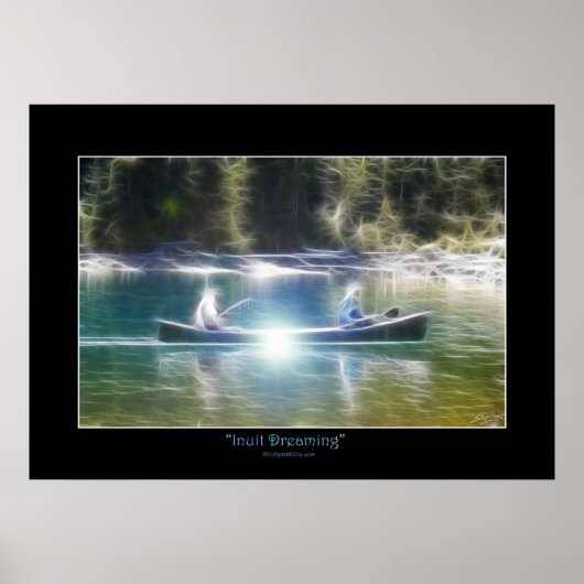 イヌイットドリーミング先住民アメリカンアートテーマ ポスター (正面)