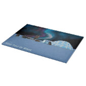 イヌイットマン、イグルー、ドッグチーム カッティングボード (角)