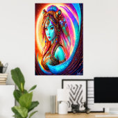 イヌイット女神セドナのポートレート | AI Art ポスター (ホームオフィス)