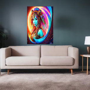 イヌイット女神セドナのポートレート   AI Art ポスター