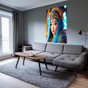 イヌイット女神ピニャのポートレート   AI Art ポスター