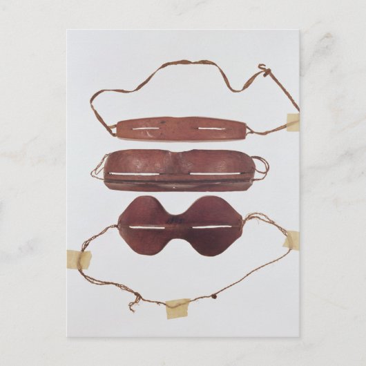 イヌイット族の太陽または雪「ガラス ポストカード (正面)