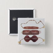 イヌイット族の太陽または雪「ガラス 缶バッジ (正面&裏面)