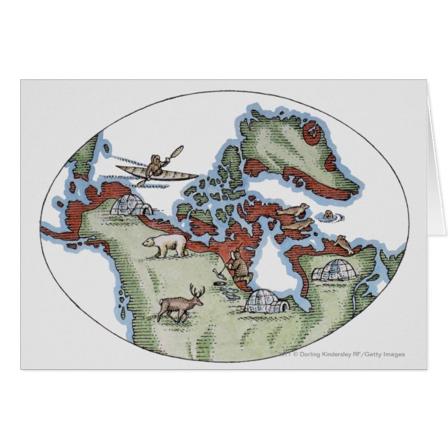 イヌイット族の領域のイラストレーション (正面横)