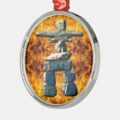 イヌクシュク先住民アメリカン・スピリット・ストーンズ メタルオーナメント (左)