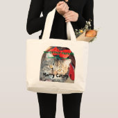 イヌハッカはCovercat Stuffitのトートを壁紙を張ります ラージトートバッグ (正面(商品))