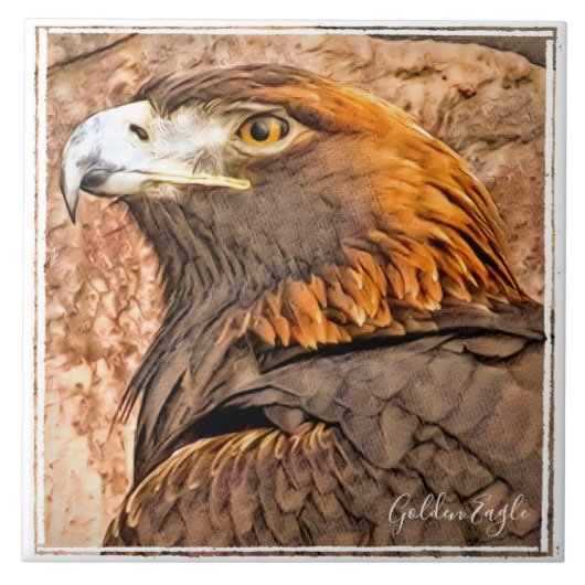 イヌワシ タイル (正面)