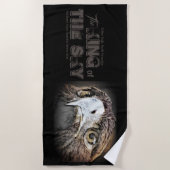 イヌワシ ビーチタオル (正面)