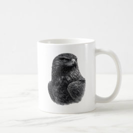 イヌワシ ブラック&ホワイト コーヒーマグカップ
