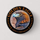 イヌワシ 缶バッジ (正面)