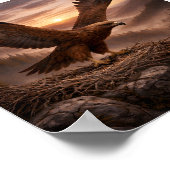 イヌワシ（Aquila chrysaetos）- 獲物を捕らえる鳥 ポスター (角)