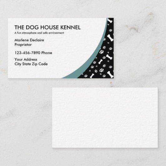 イヌ·ケネル·デイケア 名刺 (正面/裏面)