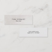 イネファシェエレガンテイミタットシマリーヴァイセ スキニー名刺 (正面/裏面)