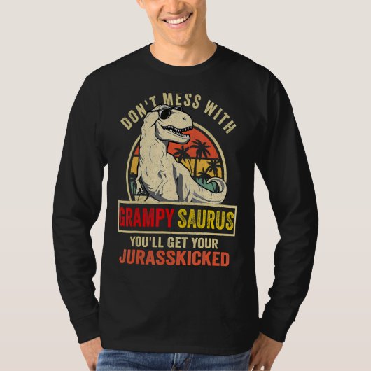 イネ科レックス恐竜イネ科マット Tシャツ (正面)