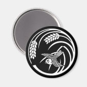 イネ輪の雀 マグネット (正面/裏面)