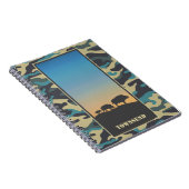 イノシシと迷彩柄スパイラル ノートブック (右側)