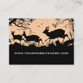 イノシシと鹿：ドイツのシルエット/紙カット 名刺 (裏面)