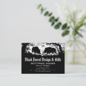 イノシシと鹿:ドイツのシルエット/紙カット 名刺 (スタンド正面)