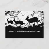 イノシシと鹿:ドイツのシルエット/紙カット 名刺 (裏面)