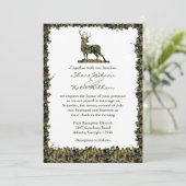 イノシシのカモフラージュ ウェディング 招待状 (スタンド正面)