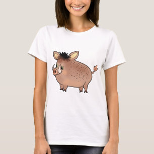イノシシの子ぶた野生動物の子どおもしろいも芸術 Tシャツ