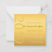 イノシシの干支　ペーパーカット　2019年　中国の年　スクエア ノートカード (裏面)