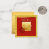 イノシシの干支　ペーパーカット　2019年　中国の年　スクエア ノートカード (正面/裏面インサイチュ)