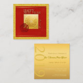 イノシシの干支　ペーパーカット　2019年　中国　スクエア ノートカード (正面/裏面)