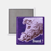 イノシシの磁石 – 盛り上がった？ マグネット (正面/裏面)