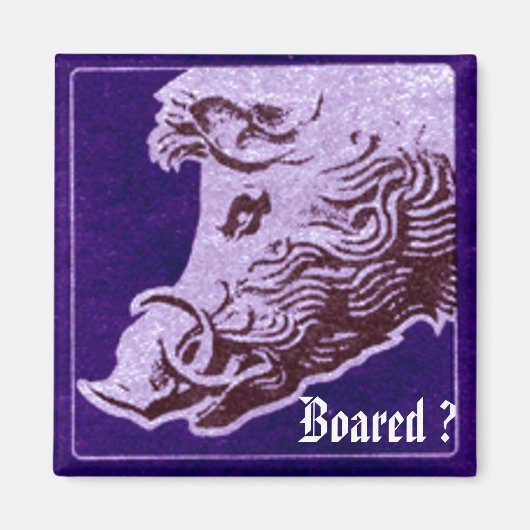 イノシシの磁石 – 盛り上がった？ マグネット (正面)